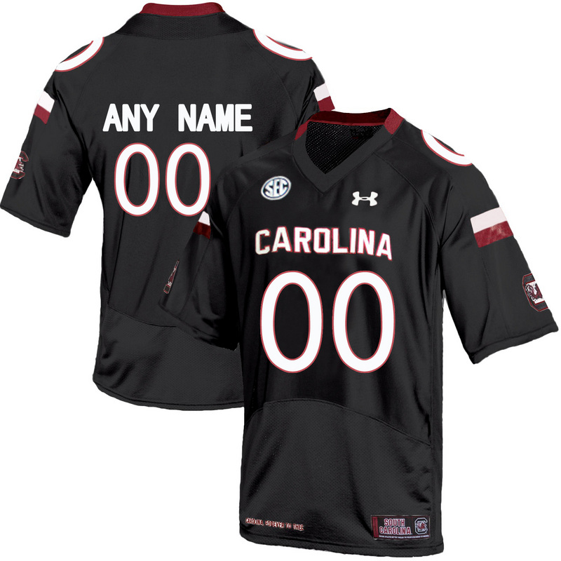 Men South Carolina Gamecocks Customized College Football Jersey  Black
